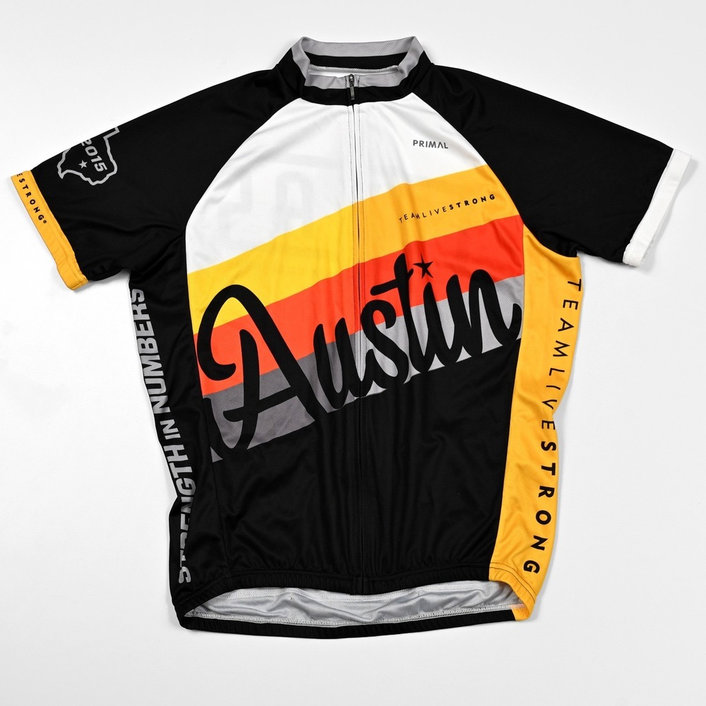 Primal x Lance Armstrong Livestrong Bike Cycling Jersey Full Zip‎ Mens Medium